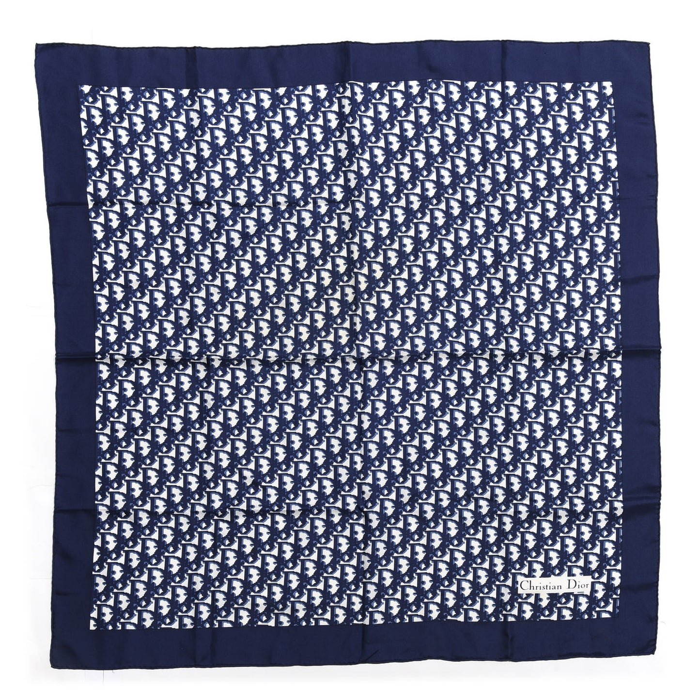 Silk Monogram Scarf Blue