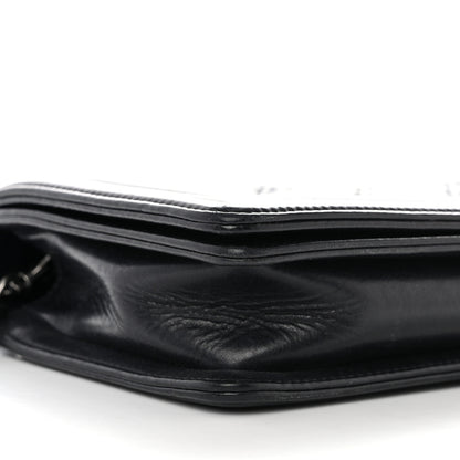 Chanel Calfskin Double Stitch Boy Clutch With Removable Chain Black 9 of 11