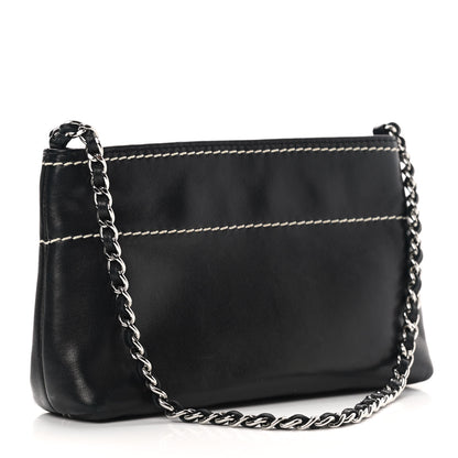 Chanel Lambskin Lax Pochette Black 3 of 9