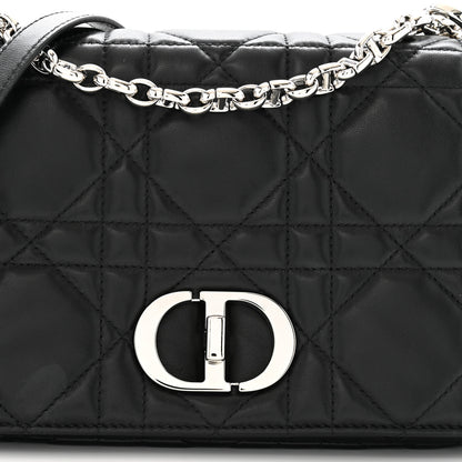 Christian Dior Calfskin Macrocannage Medium Caro Bag Black 8 of 11