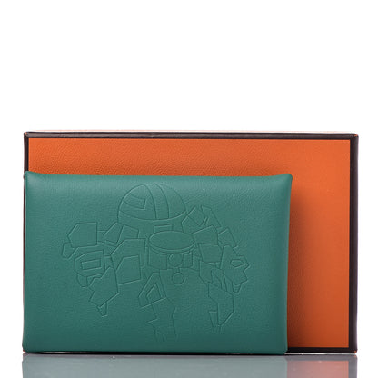 Hermes Evercolor Calvi Robot Card Case Vert Vertigo 10 of 10