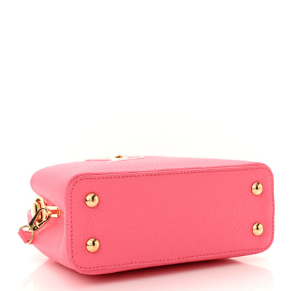 Louis Vuitton Taurillon Monogram Tile Capucines Mini Dragonfruit Ballet Pink 4 of 9
