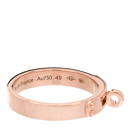 Hermes 18K Rose Gold TPM Kelly Ring 49 5 6 of 6