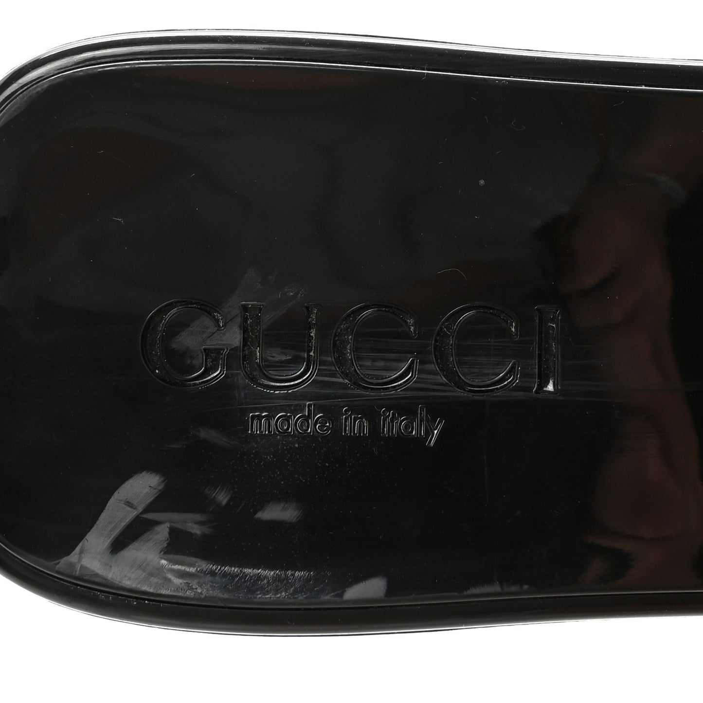 Rubber Gucci Logo Womens Platform 20/60mm Slide Sandals 37 Black
