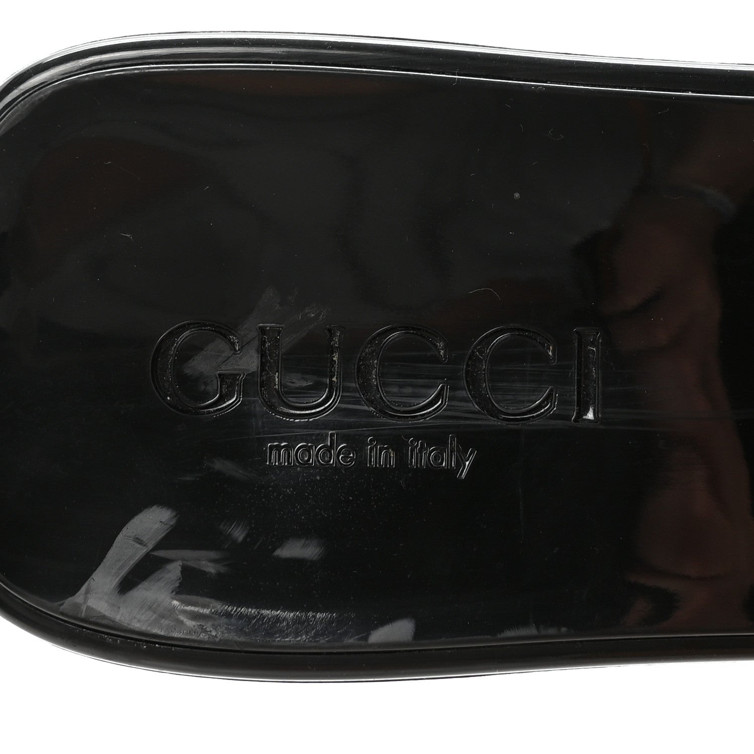 Gucci Rubber Gucci Logo Womens Platform 20/60mm Slide Sandals 37 Black 8 of 9