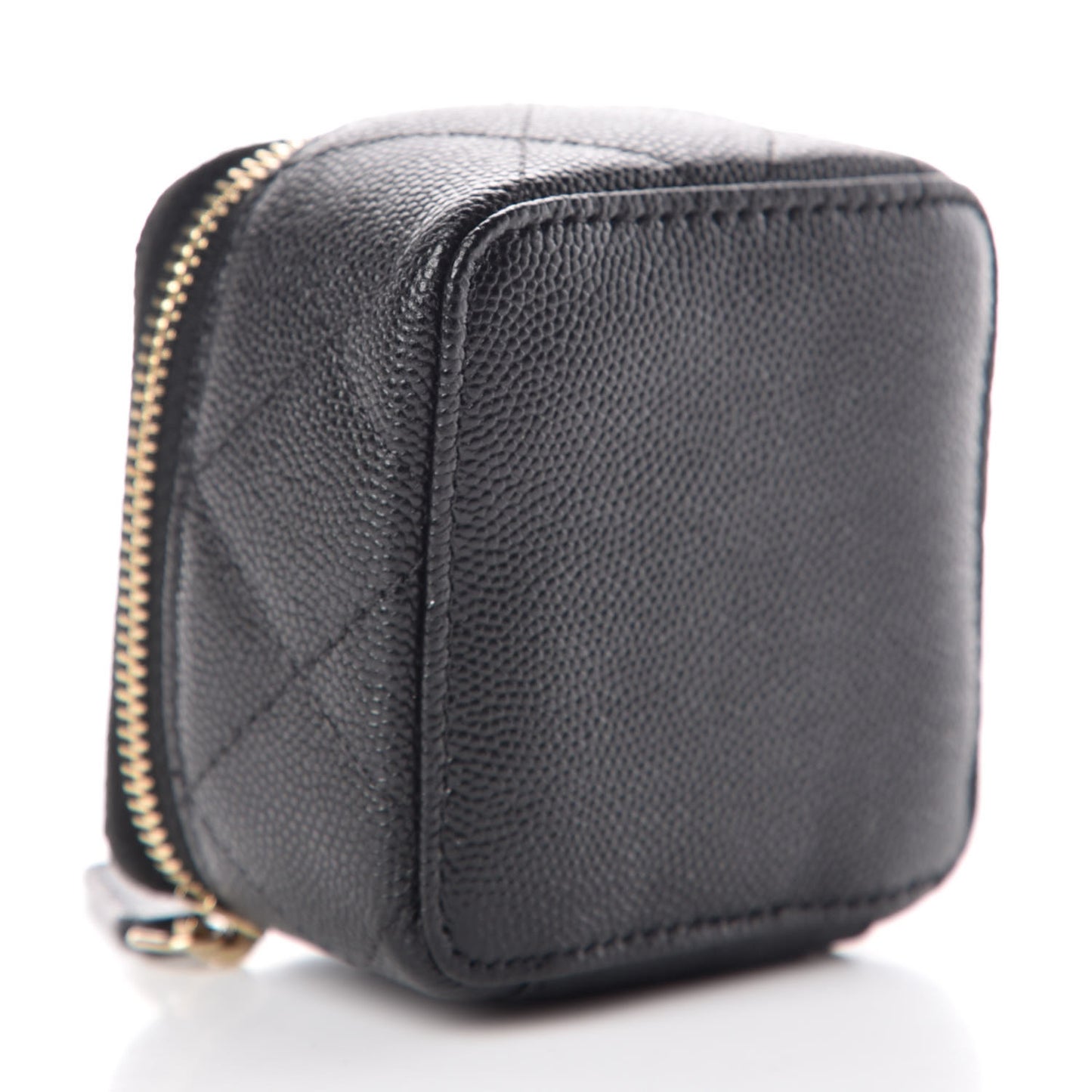 Caviar Quilted Jewelry Travel Case Black