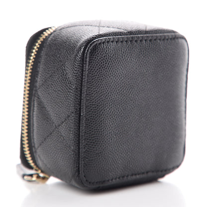 Chanel Caviar Quilted Jewelry Travel Case Black 4 of 9