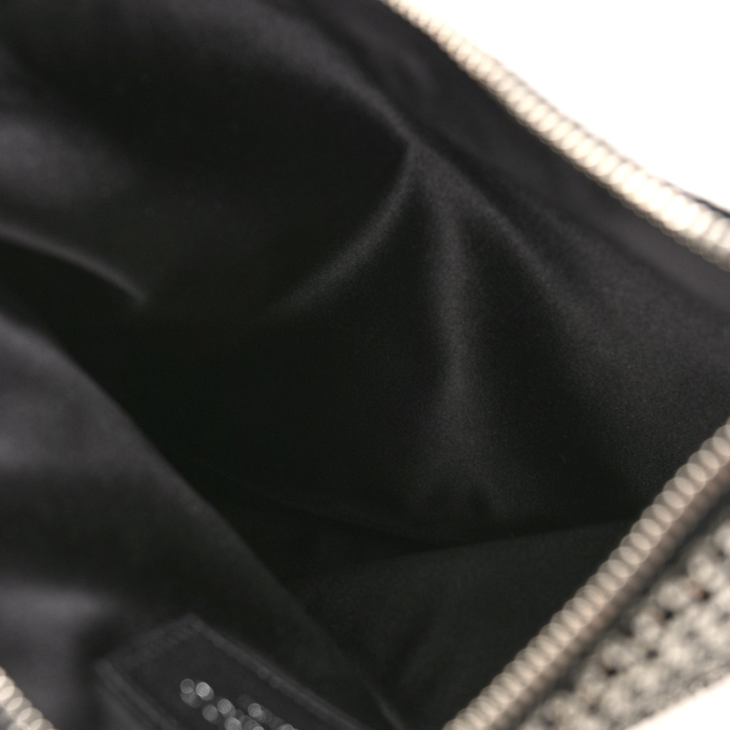 Suede Crystal Callie Tassel Shoulder Bag Silver