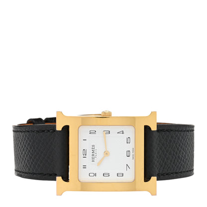 Hermes Stainless Steel Epsom 26mm Heure H Hour Quartz Watch Noir 2 of 5