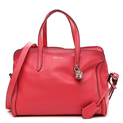 Alexander McQueen Pebbled Calfskin Small Skull Padlock Zip Around Tote Pink 1 of 8