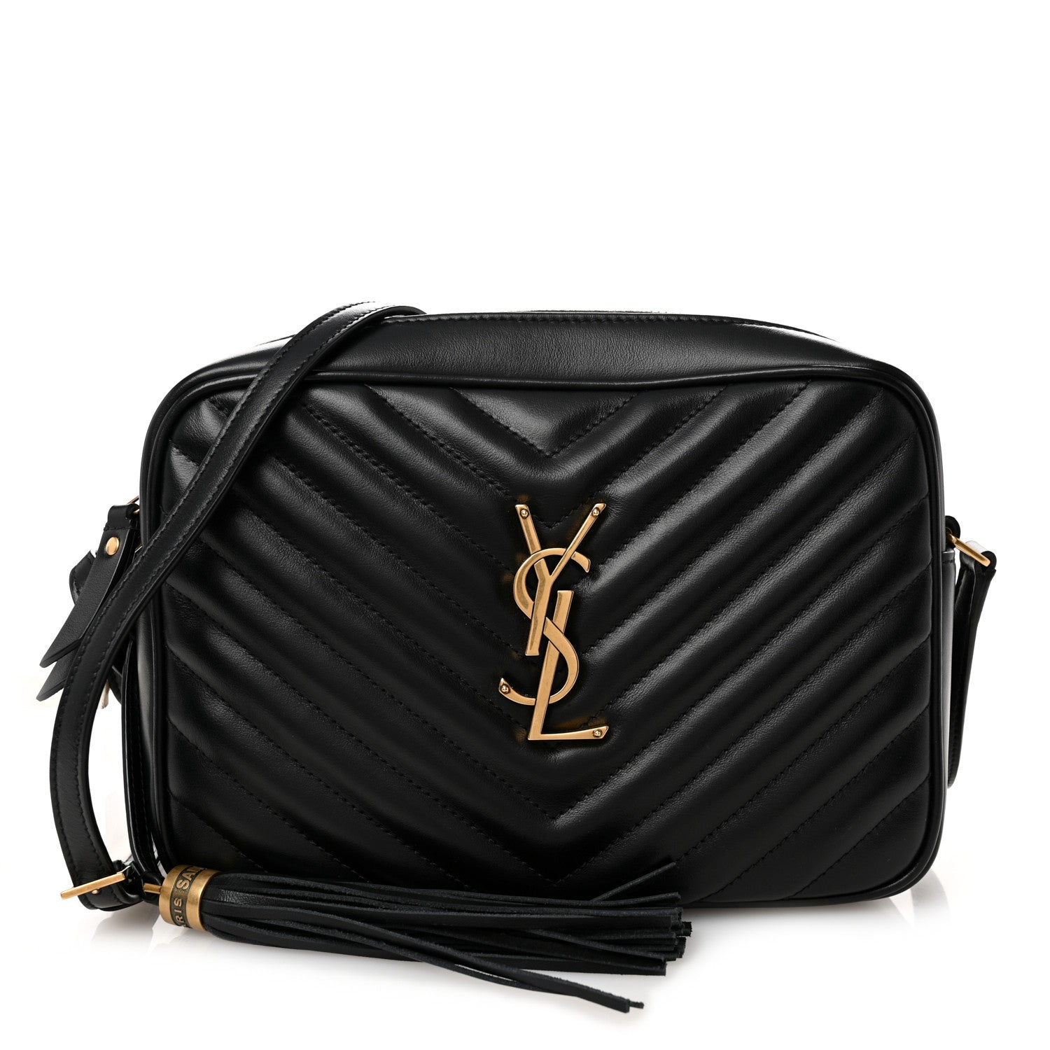 Saint Laurent Calfskin Matelasse Monogram Lou Camera Bag Black 1 of 9