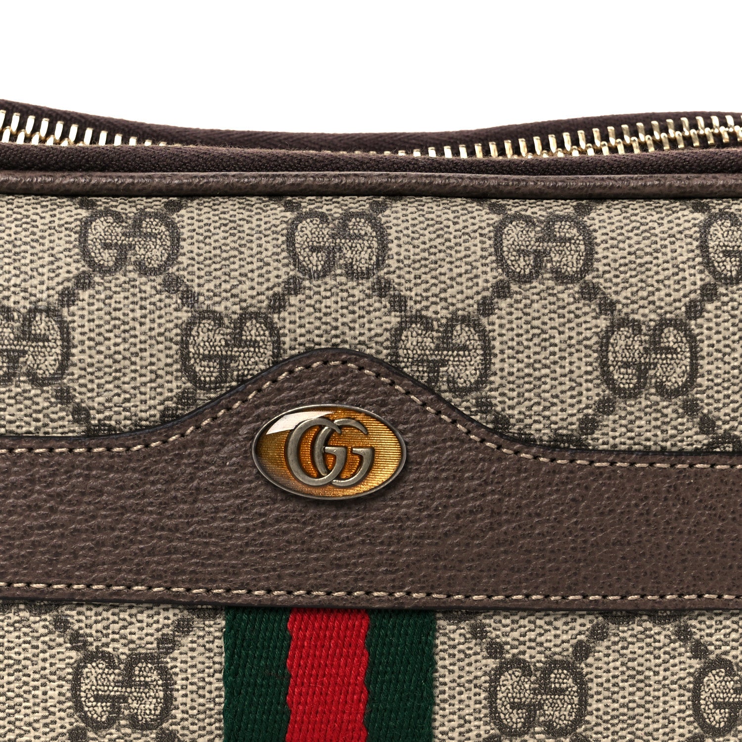 Gucci GG Supreme Monogram Web Mini Ophidia GG Bag Brown 10 of 13