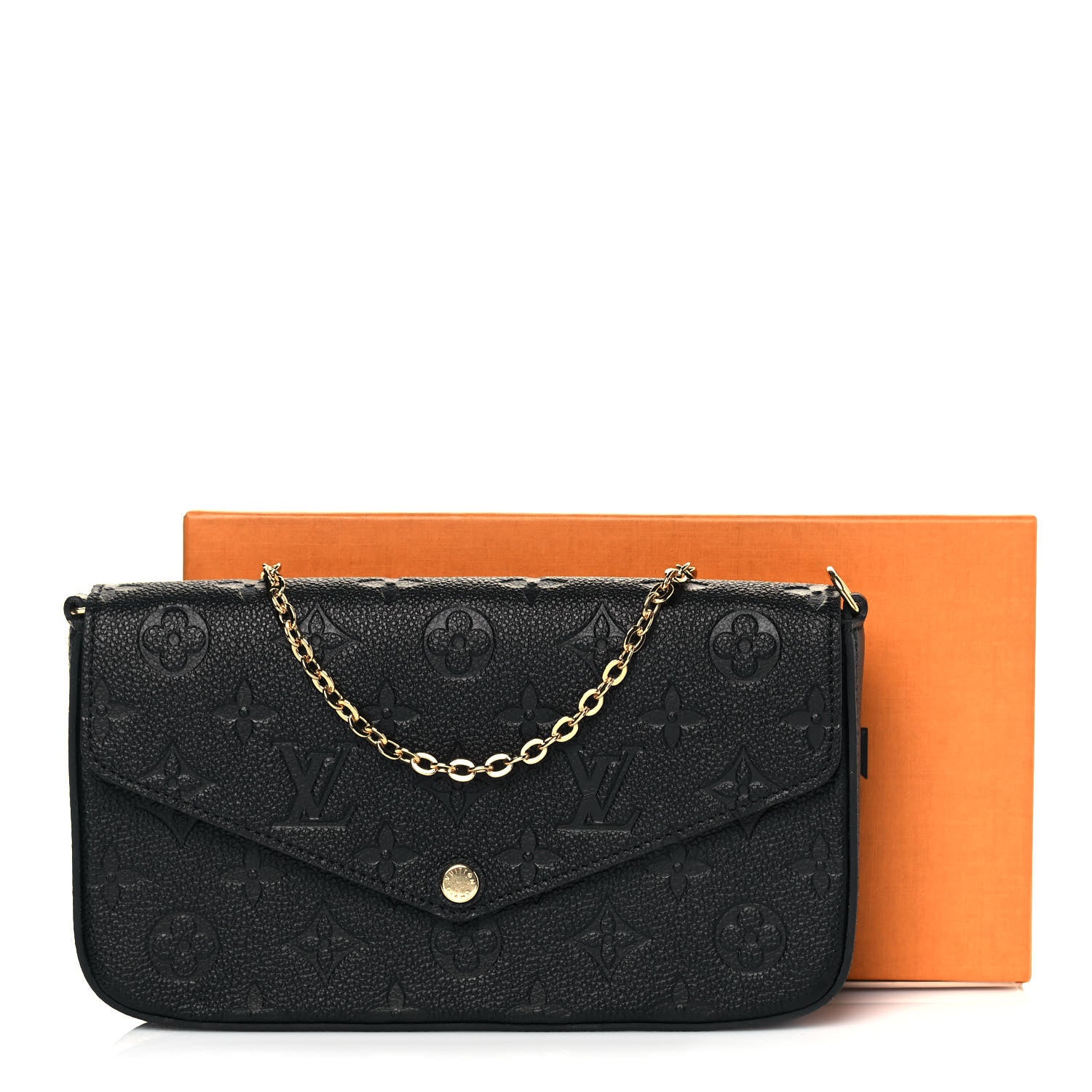 Louis Vuitton Empreinte Pochette Felicie Chain Wallet Black 12 of 12