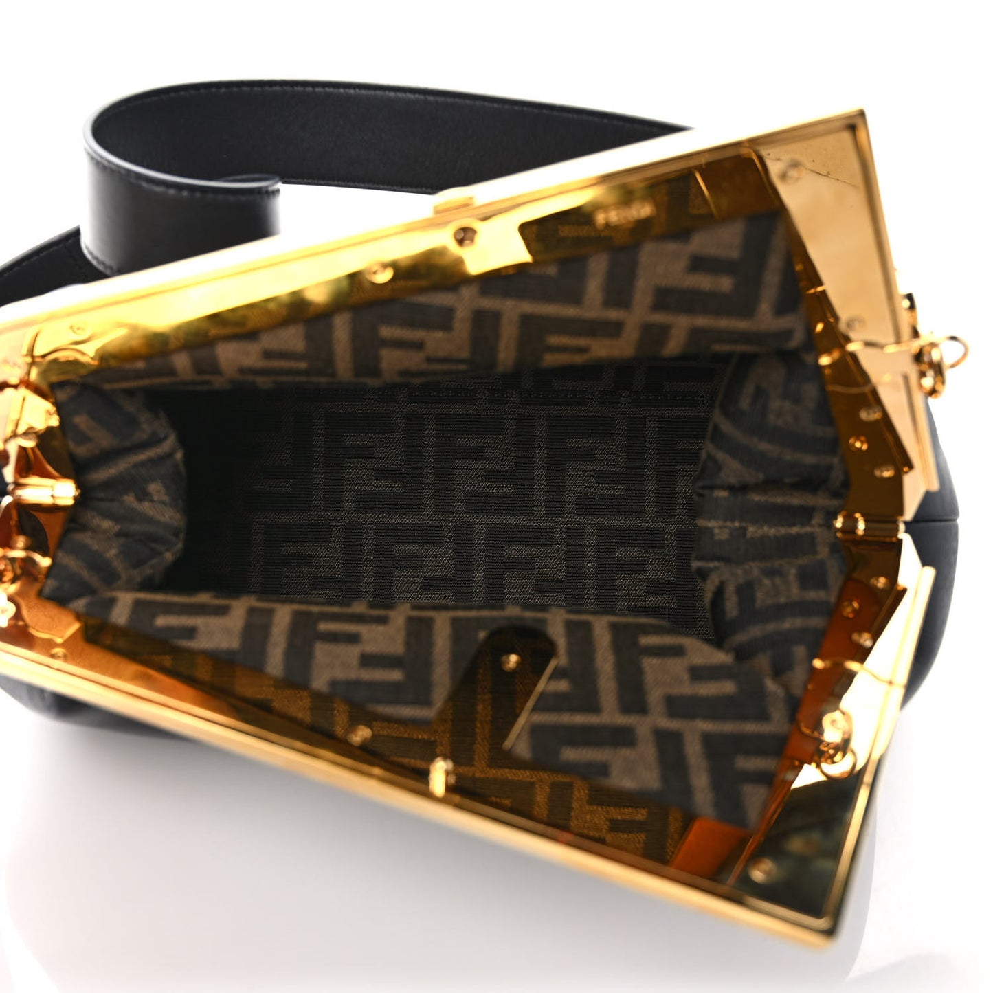 Shiny Nappa Medium Fendi First Black