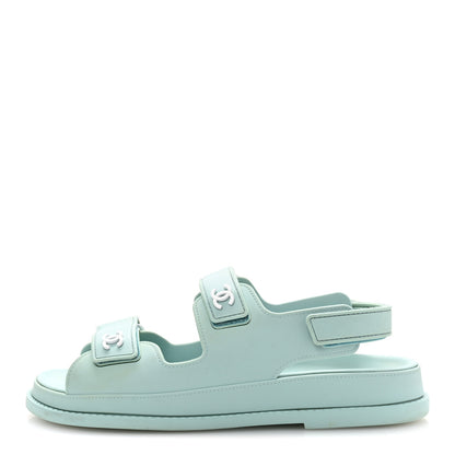 Chanel Rubber CC Dad Sandals 39 Light Blue 1 of 9