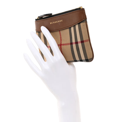 Burberry Haymarket Check Zip Pouch Tan 2 of 7