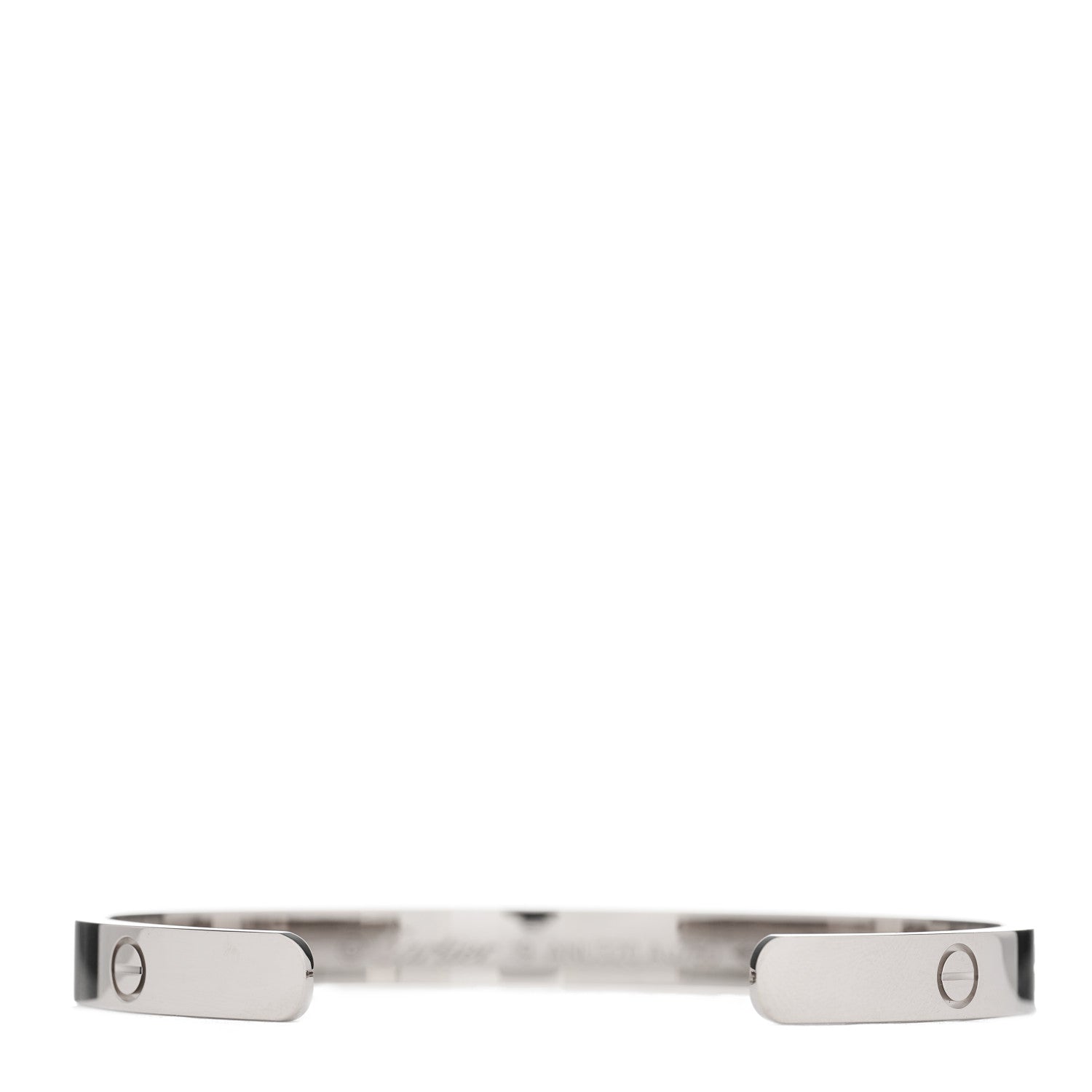 Cartier 18K White Gold LOVE Cuff Bracelet 19 2 of 3