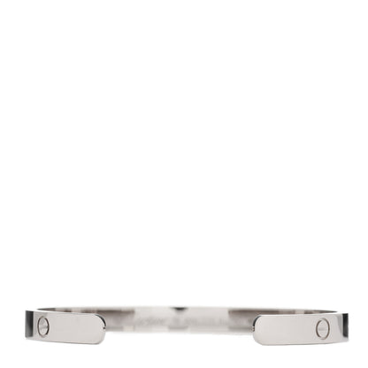 Cartier 18K White Gold LOVE Cuff Bracelet 19 2 of 3