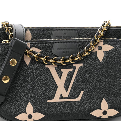Louis Vuitton Empreinte Monogram Giant Multi Pochette Accessories Black Beige 8 of 10