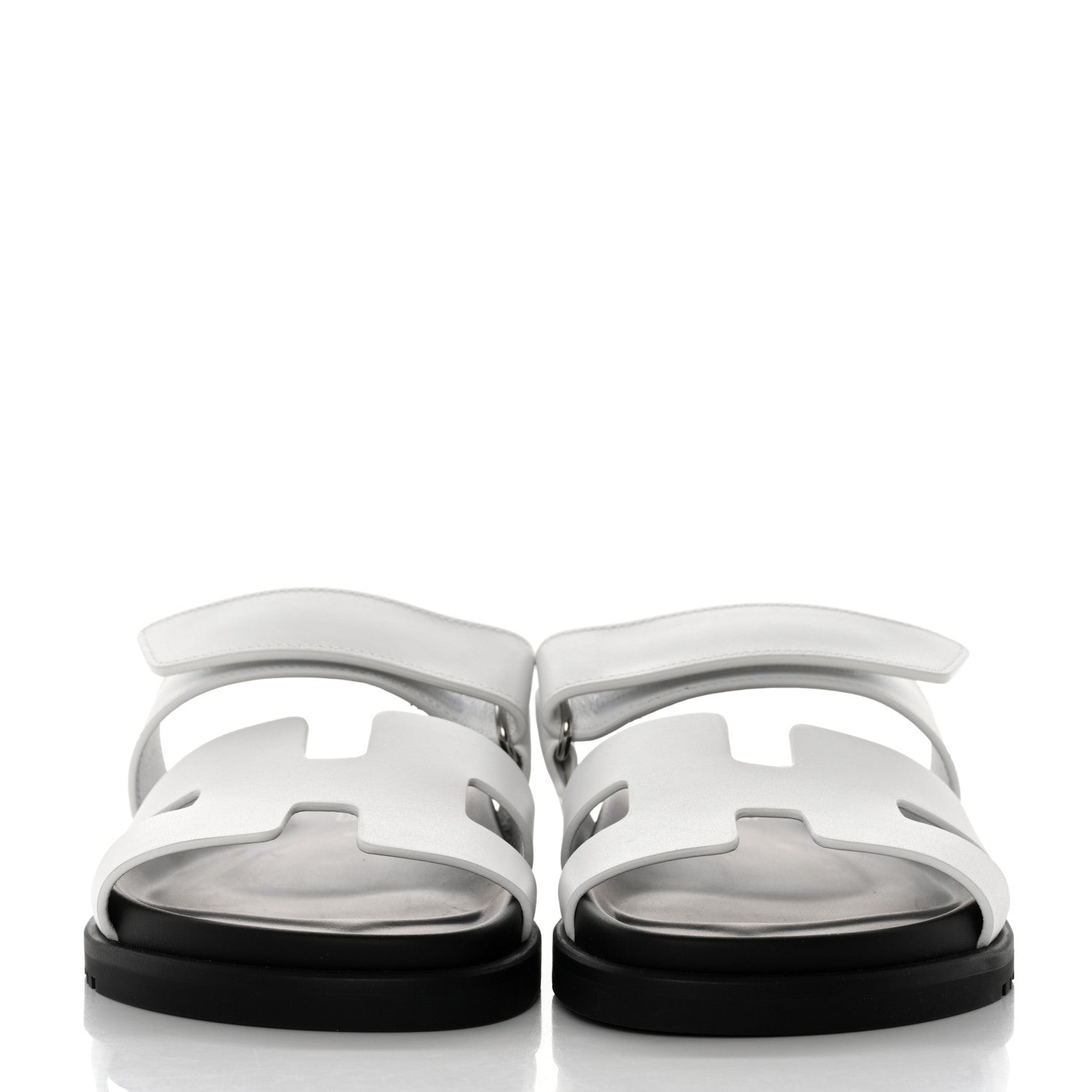 Hermes Calfskin Womens Chypre Sandals 35.5 White 2 of 9