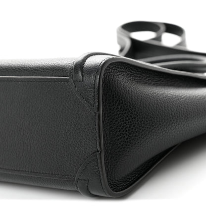 Celine Drummed Calfskin Nano Luggage Black 10 of 10