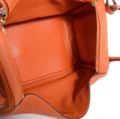 Hermes Taurillon Clemence Lindy 34 Orange 6 of 18