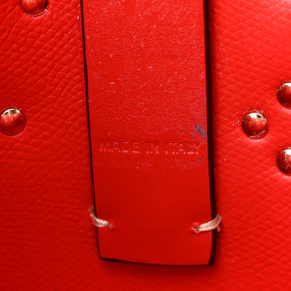 Christian Louboutin Calfskin Empire Spike Studded Mini East West Cabata Tote Feve 7 of 13
