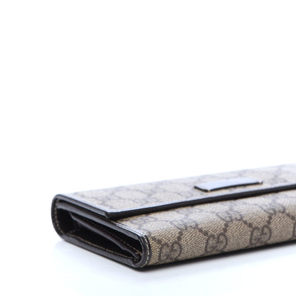 Gucci GG Plus Monogram Joy Continental Snap Oranizer Wallet Beige Ebony Dark Brown 7 of 13