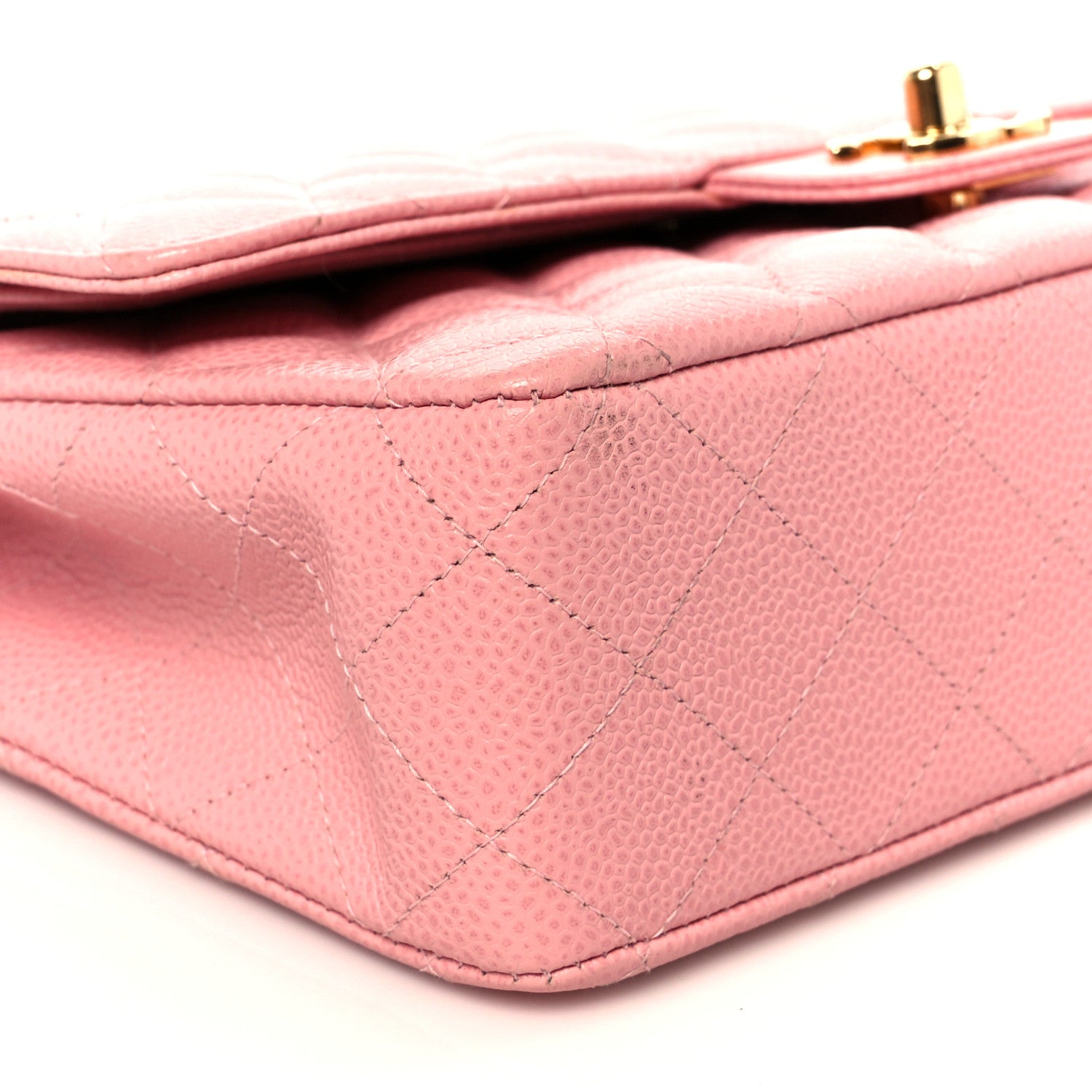 Chanel Caviar Quilted Medium Double Flap Pink 10 of 12