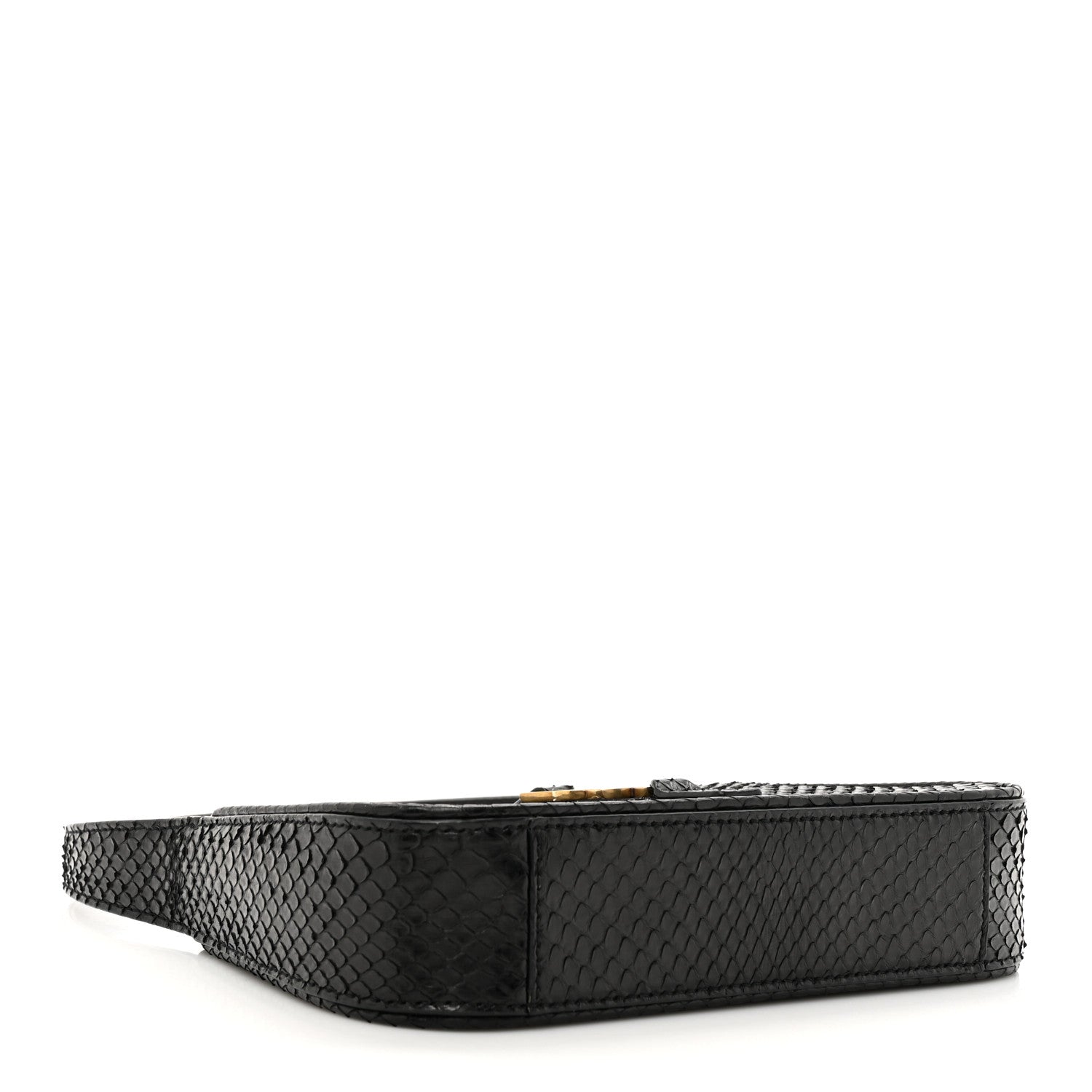 Saint Laurent Snakeskin Le 5 A 7 Mini Hobo Black 4 of 10