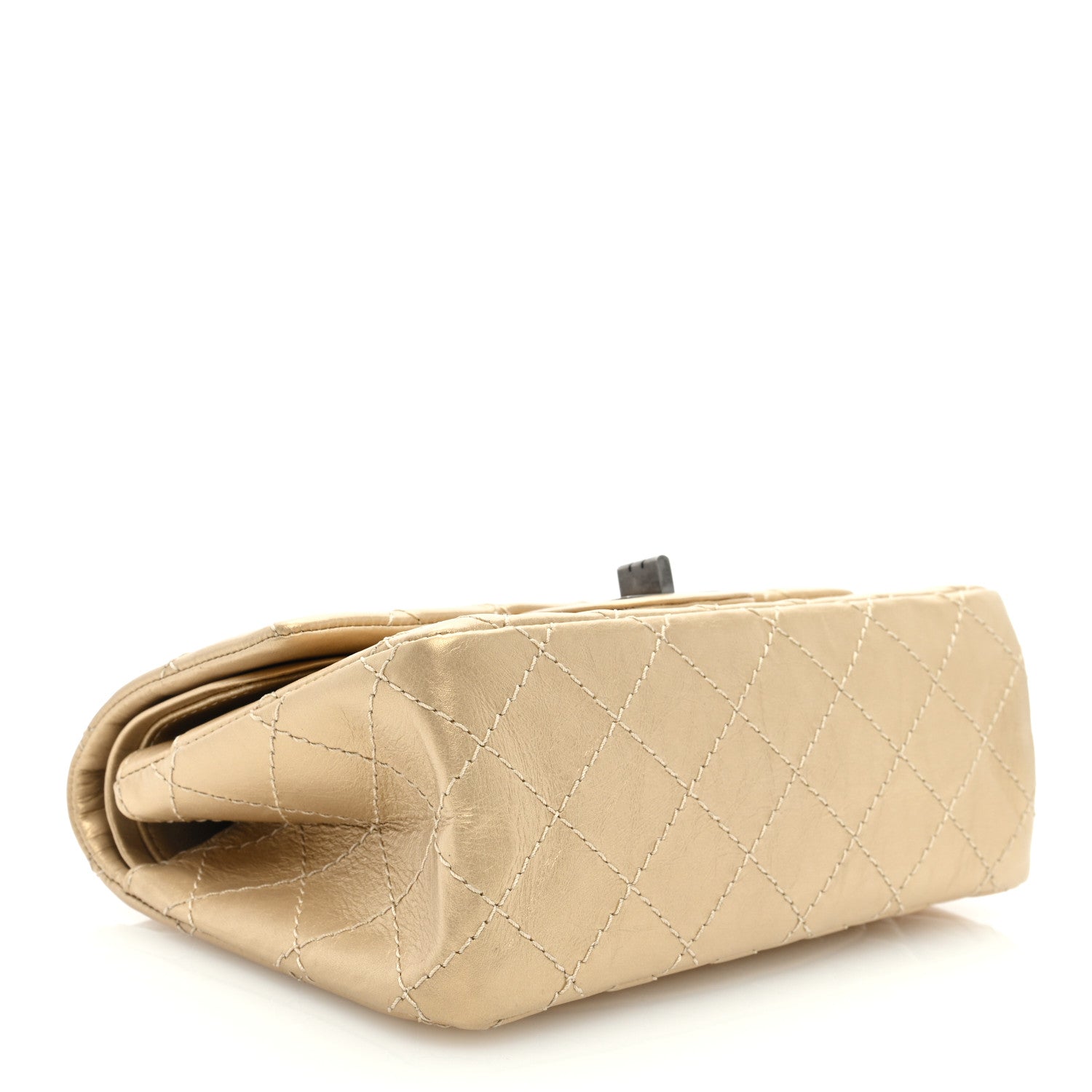 Chanel Metallic Calfskin Quilted 2.55 Reissue 224 Flap Gold 4 of 9