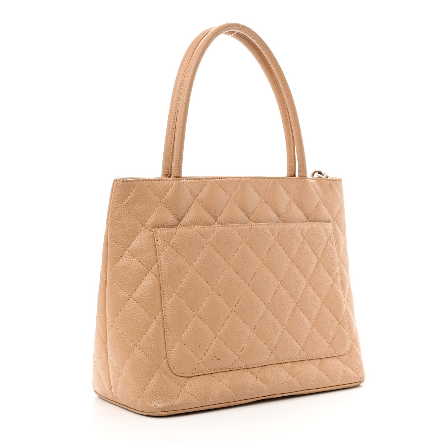 Chanel Caviar Quilted Medallion Tote Beige 3 of 16