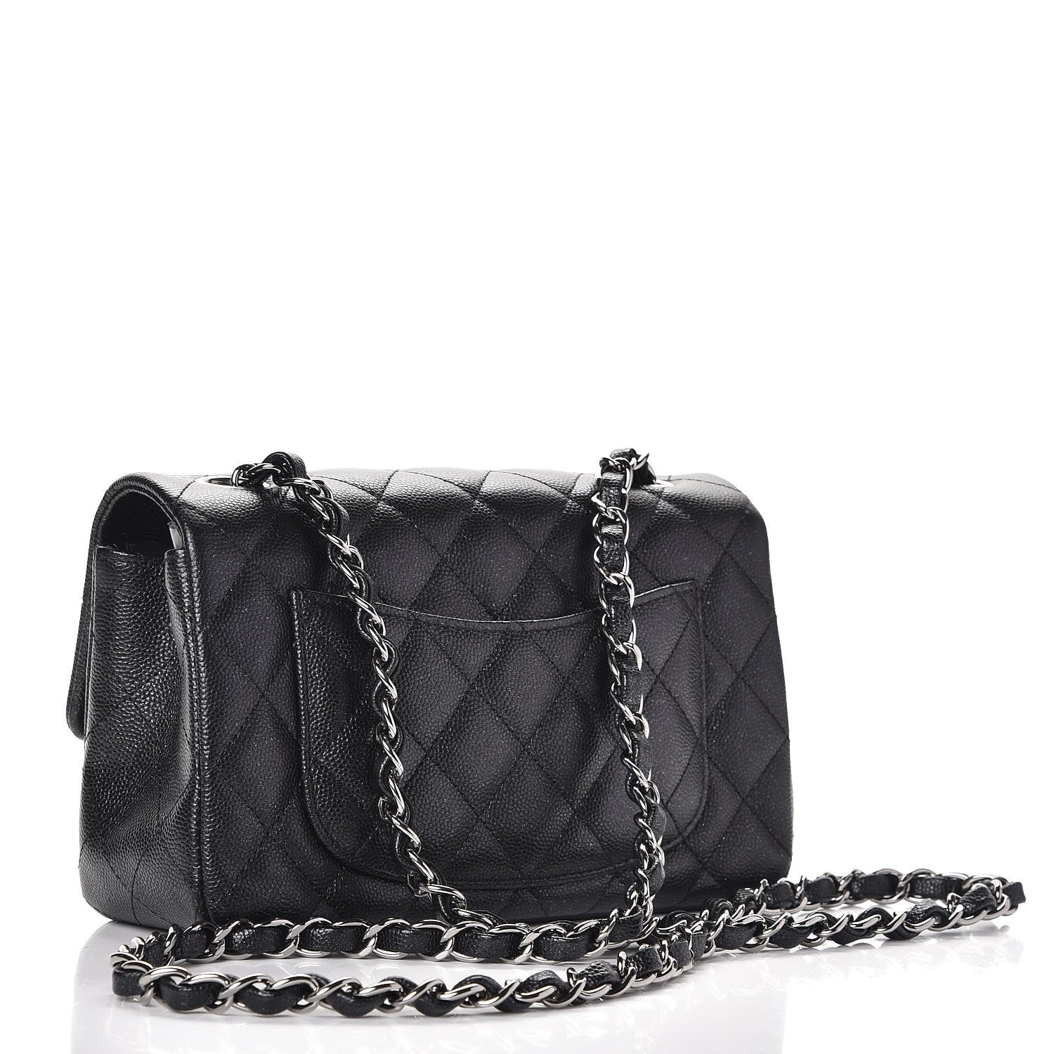 Chanel Iridescent Caviar Quilted Mini Rectangular Flap Black 3 of 7