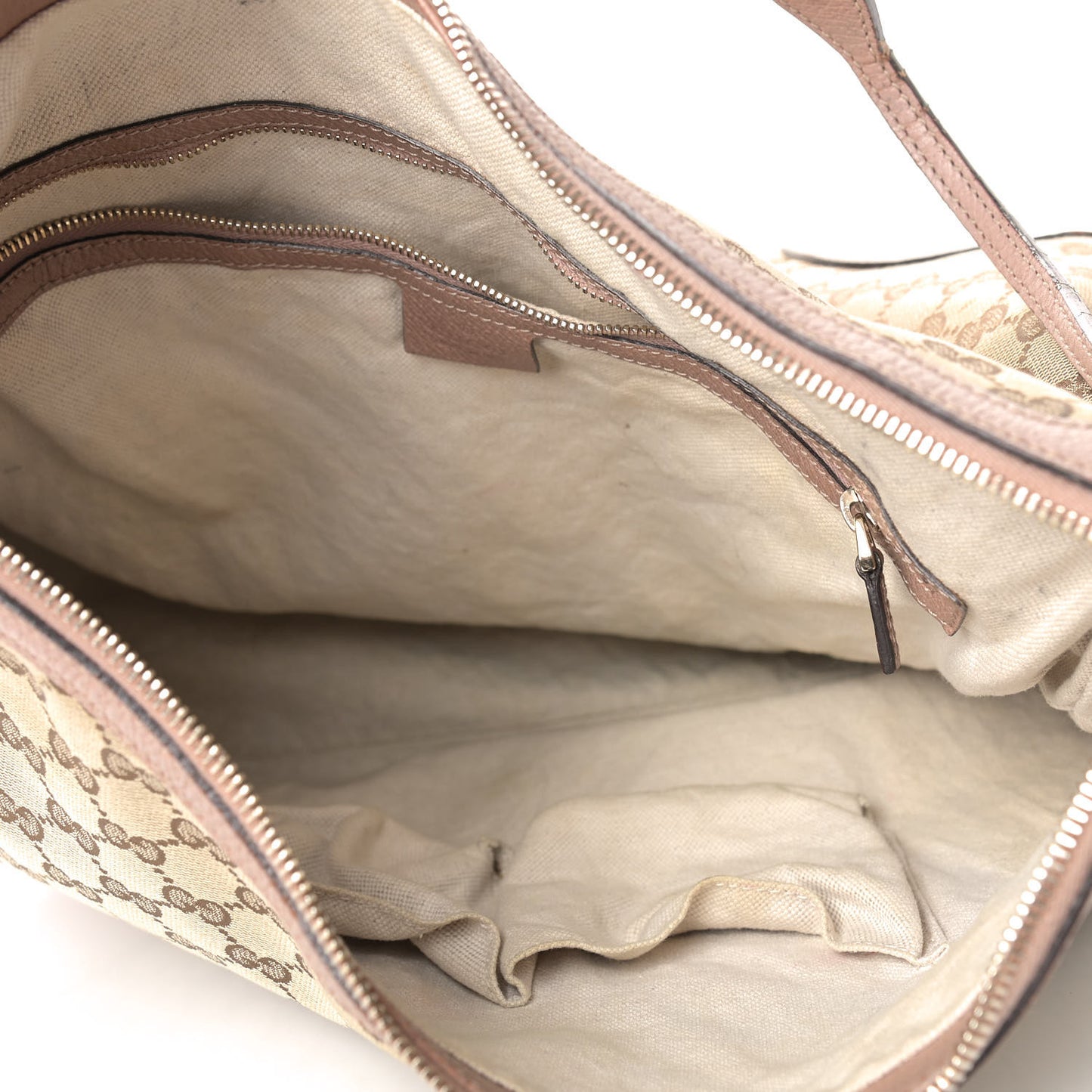 Monogram Large Bree Hobo Beige Soft Pink