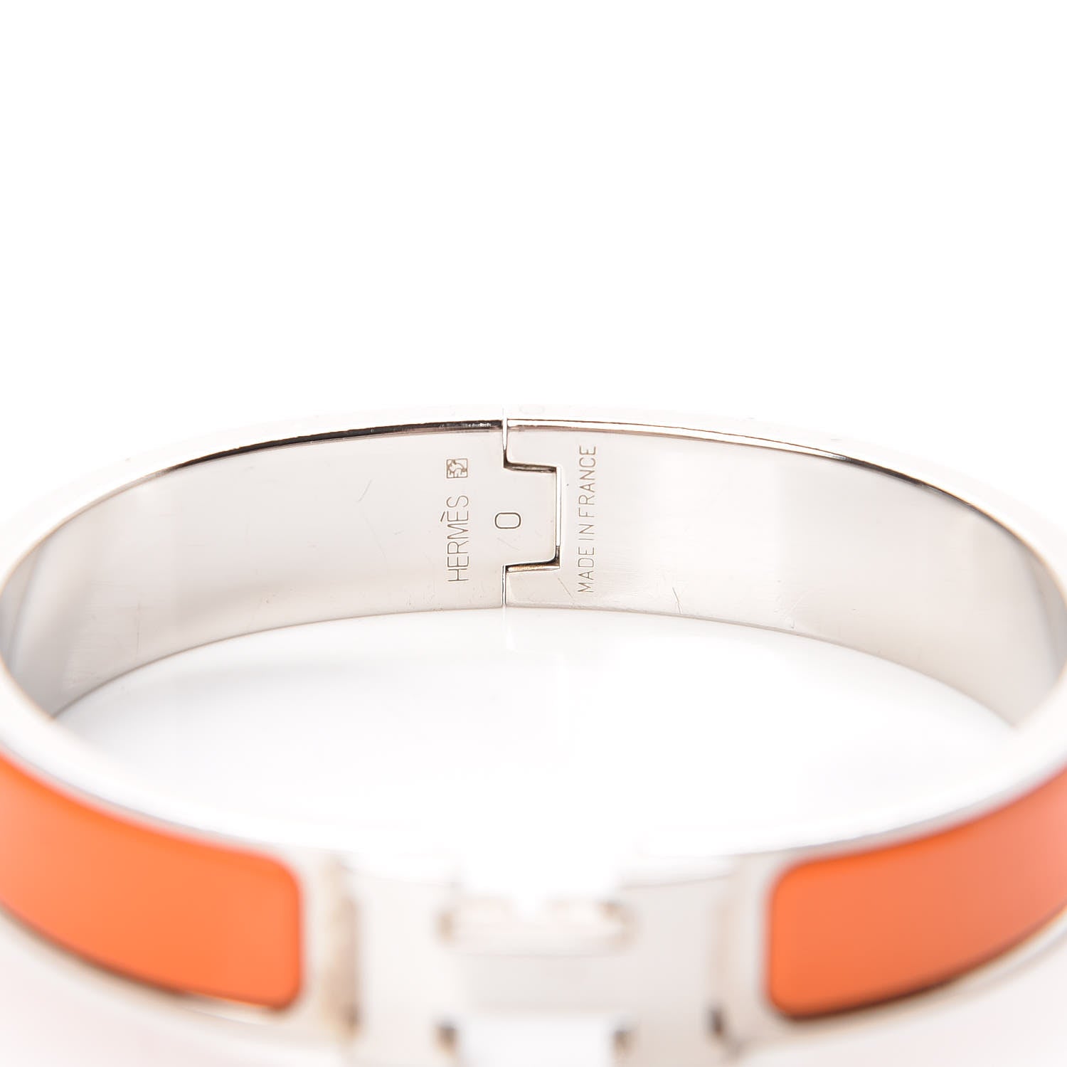 Hermes Enamel Narrow Clic Clac H Bracelet PM Orange 4 of 6