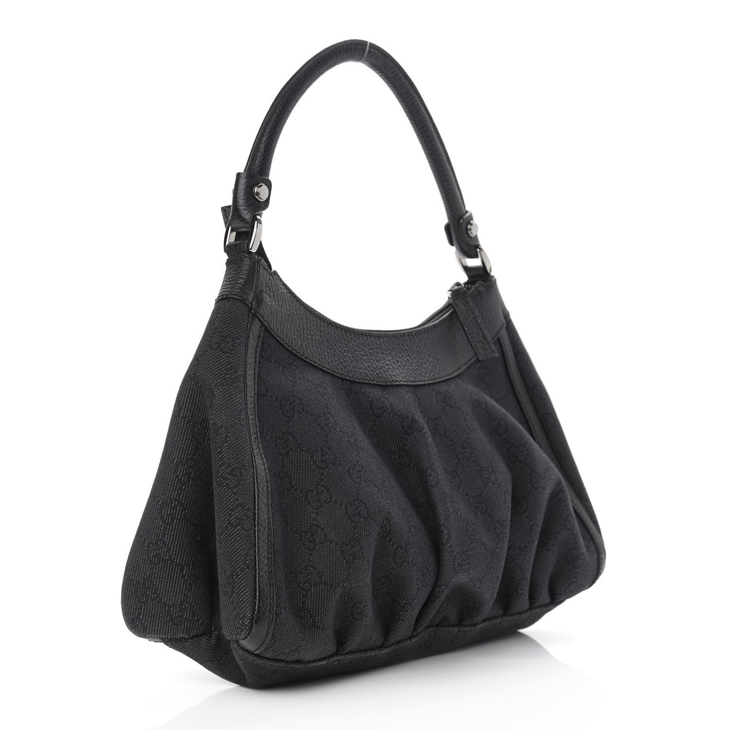 Monogram Medium D Gold Ring Hobo Black