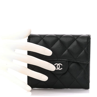 Chanel Caviar Quilted Compact Flap Wallet Black 2 of 13