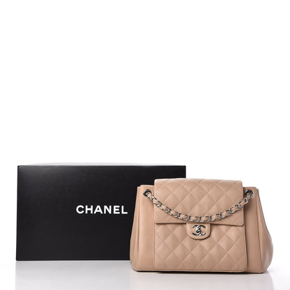 Chanel Lambskin Quilted CC Accordion Shopping Bag Beige 11 of 11