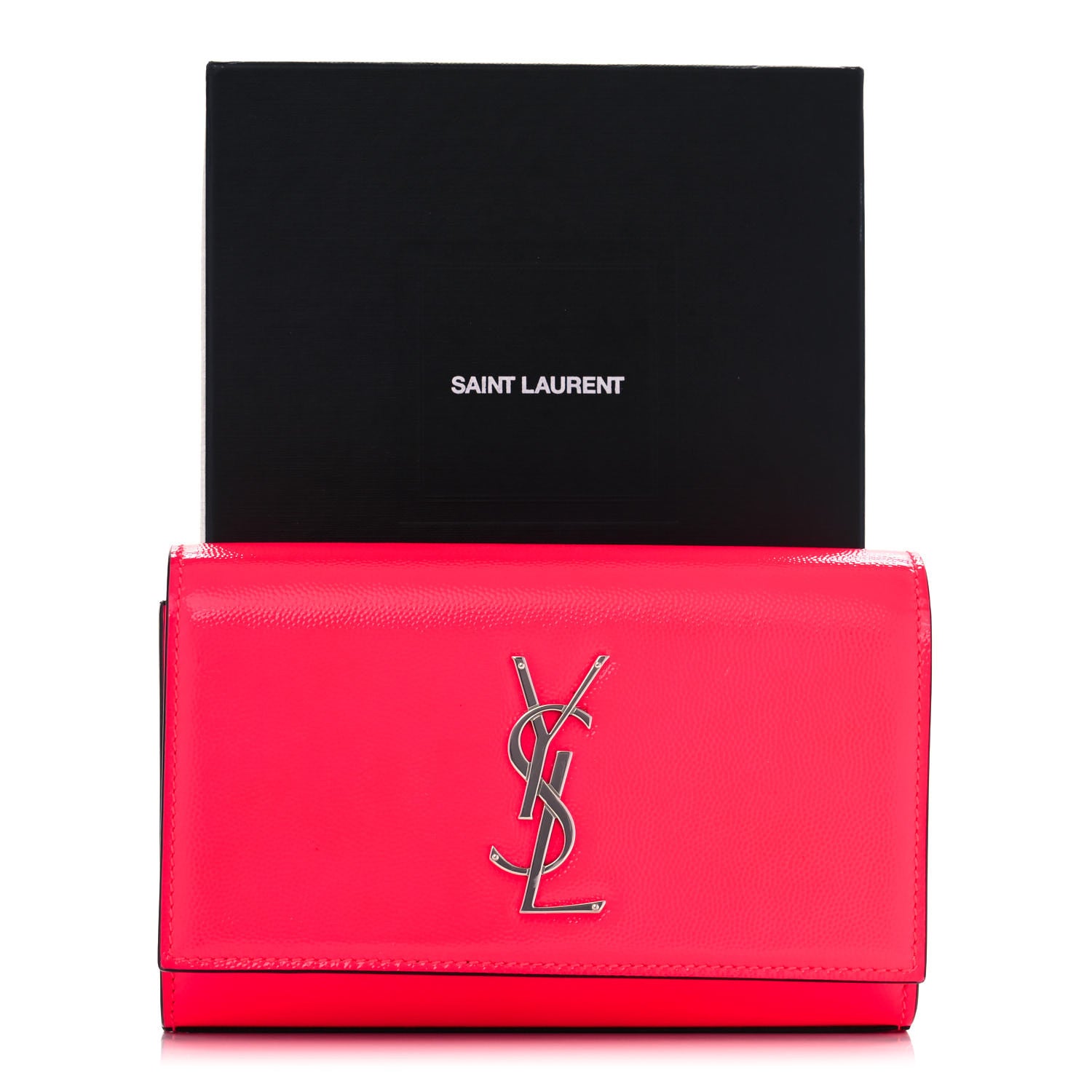 Saint Laurent Grain De Poudre Monogram Kate Belt Bag Neon Pink 12 of 12