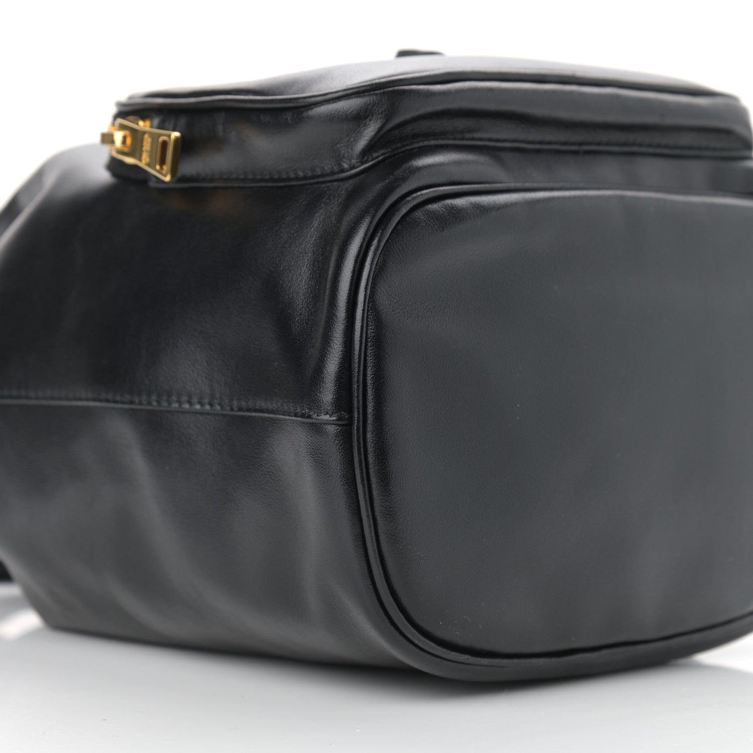 Prada Soft Calfskin Saffiano Mini Bucket Crossbody Bag Black 8 of 9