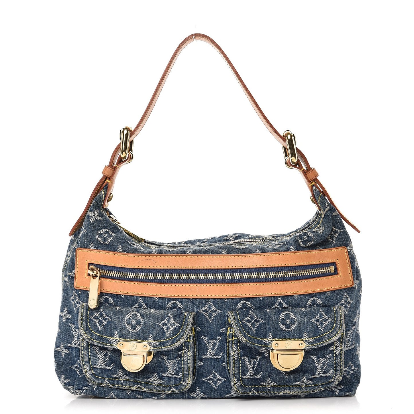 Monogram Denim Baggy PM Blue