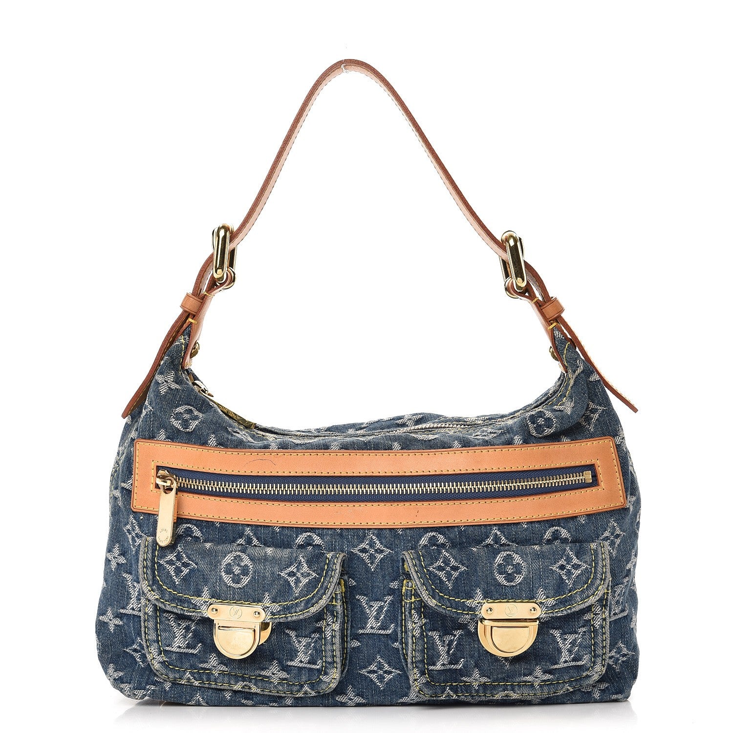 Louis Vuitton Monogram Denim Baggy PM Blue 1 of 9