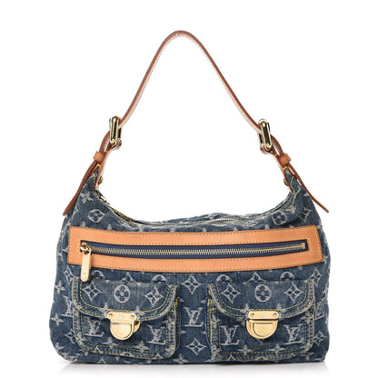 Louis Vuitton Monogram Denim Baggy PM Blue 1 of 9