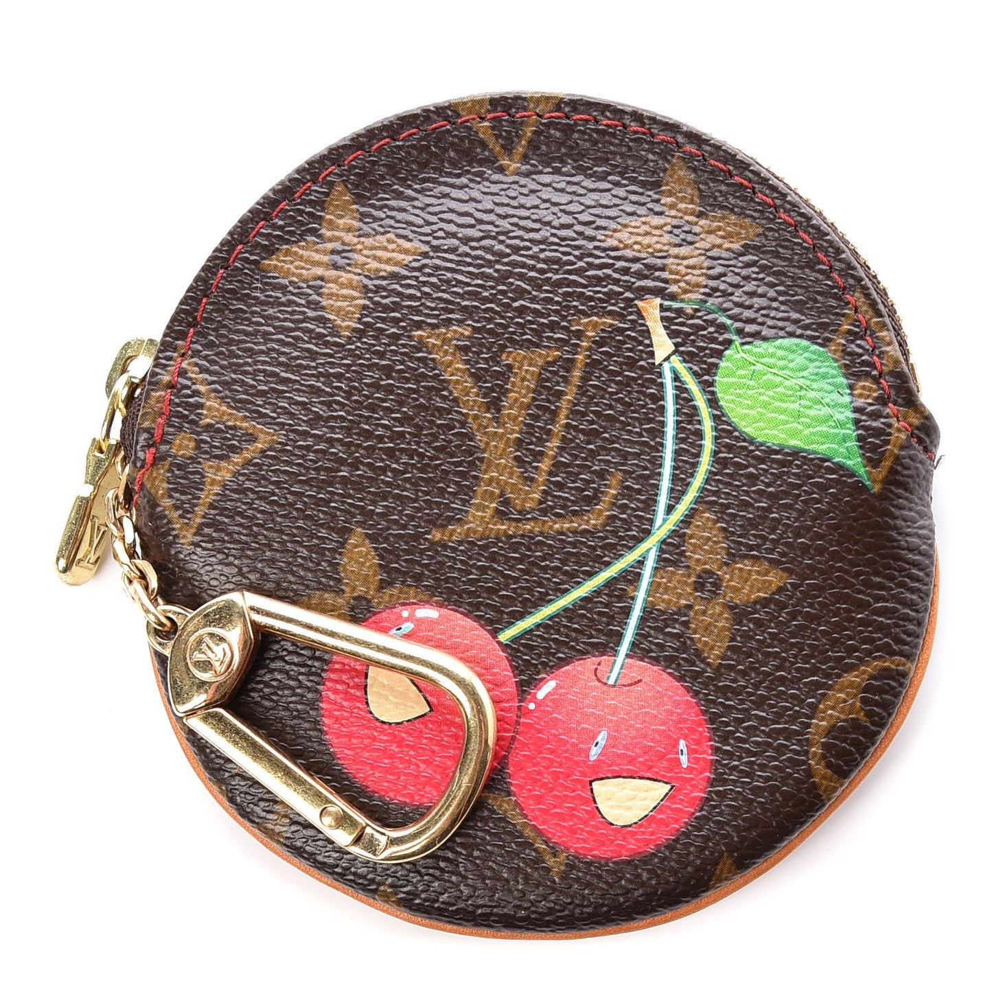 Monogram Cerises Round Coin Purse