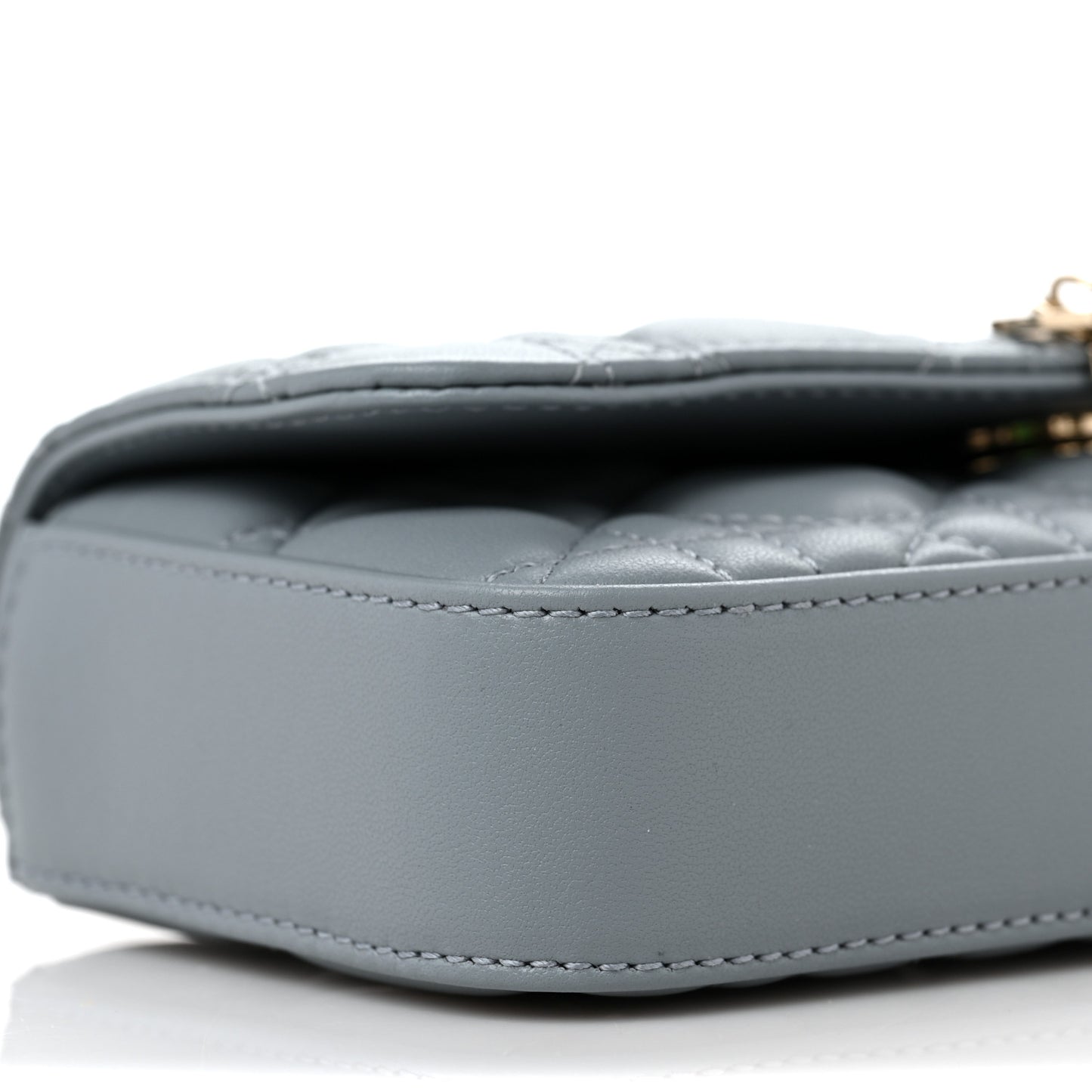 Lambskin Cannage Dior Talk Phone Pouch Cloud Blue