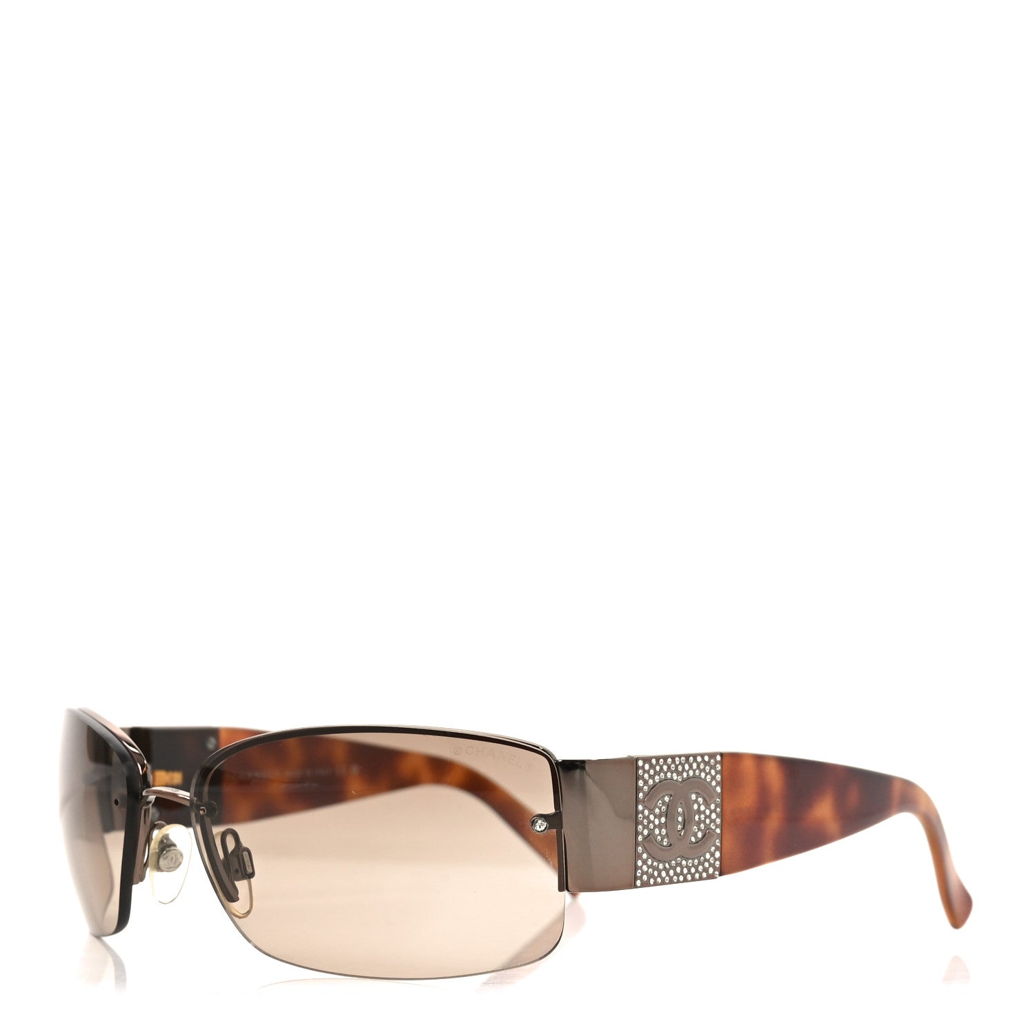 Chanel Crystal CC Sunglasses 4117-B Tortoise 1833210 – FASHIONPHILE