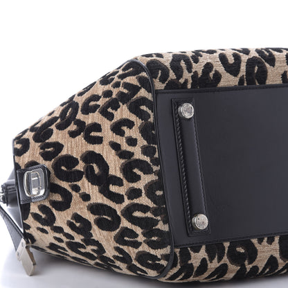 Louis Vuitton Jacquard Velvet Leopard Print Stephen Sprouse North South Bag Black 6 of 10