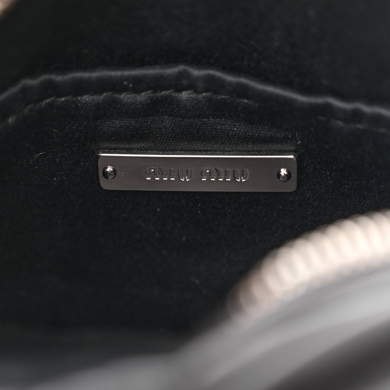 Miu Miu Nappa Matelasse Round Crossbody Black 6 of 9