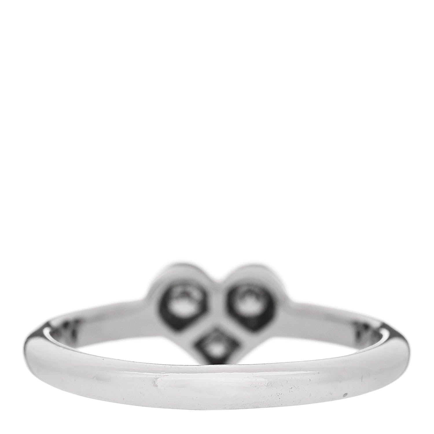 Tiffany Platinum Diamond Hearts Ring 49 5 3 of 4