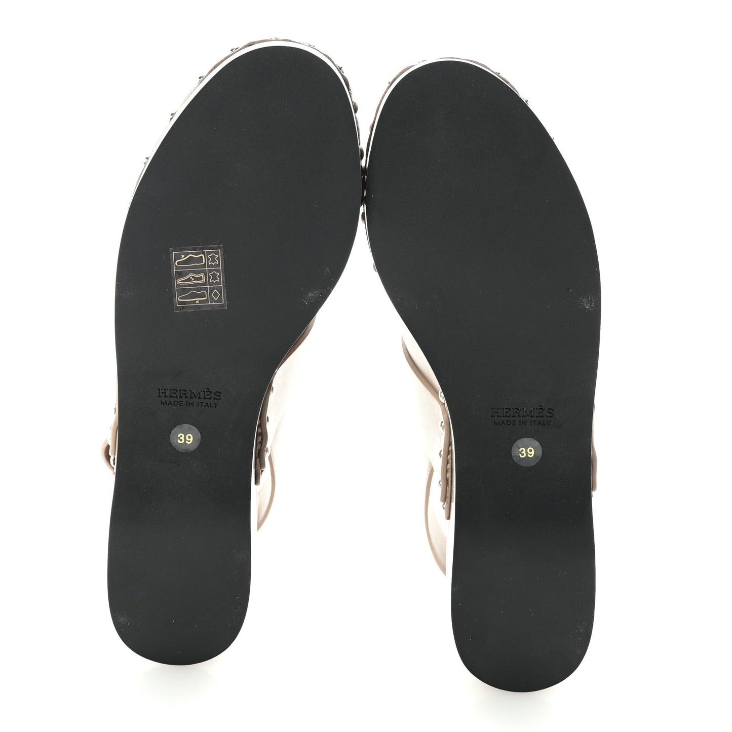 Toscan Calfskin Hermoine Mules 39 Beige Marfa